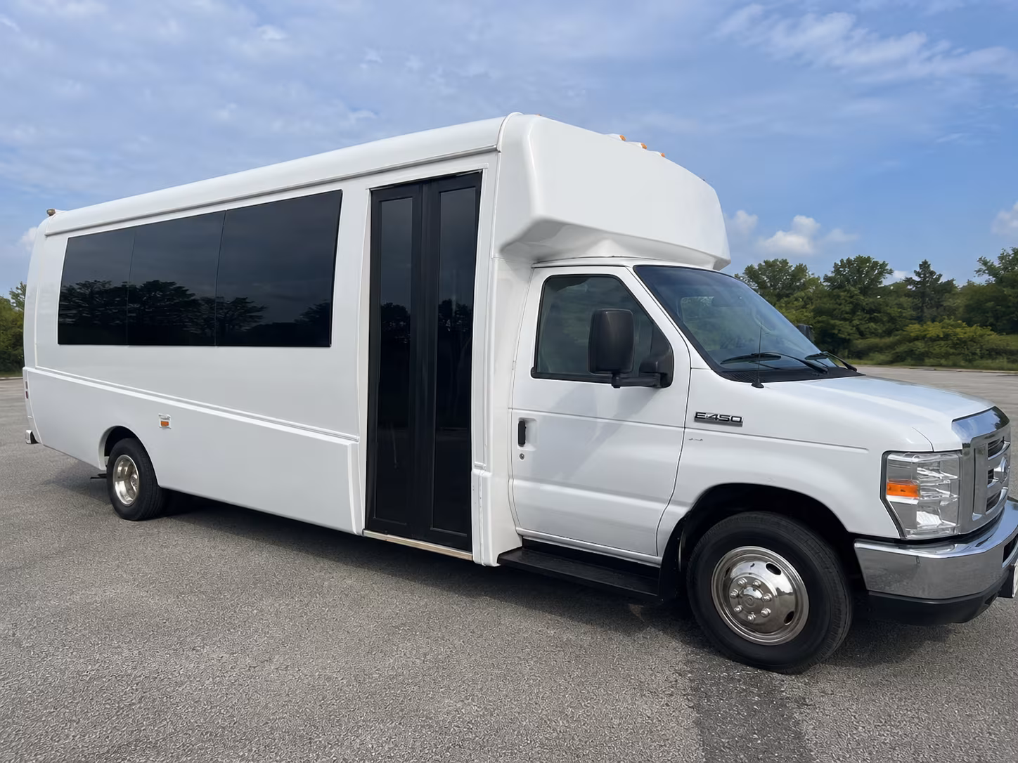 Passenger seating aboard a party bus rental serving West Palm Beach