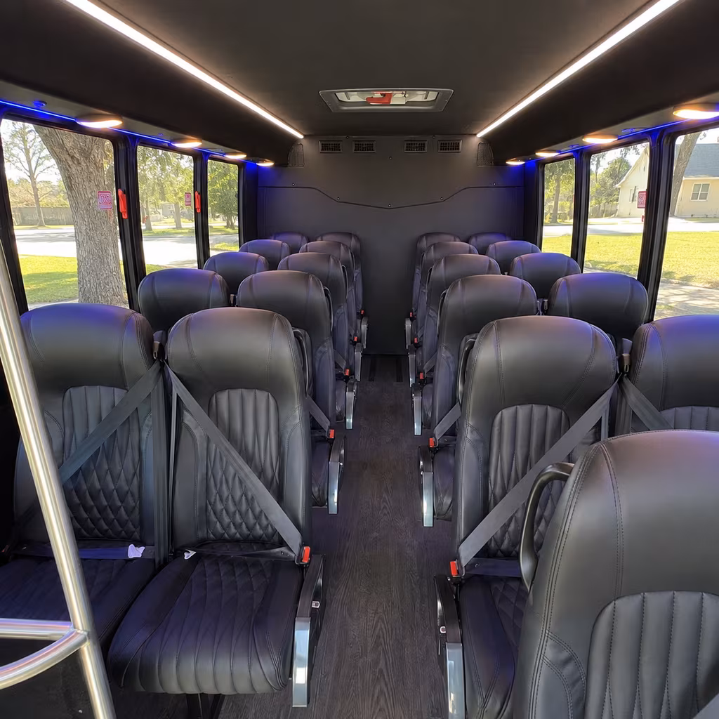 West Palm Beach Corporate Transportation party bus interior