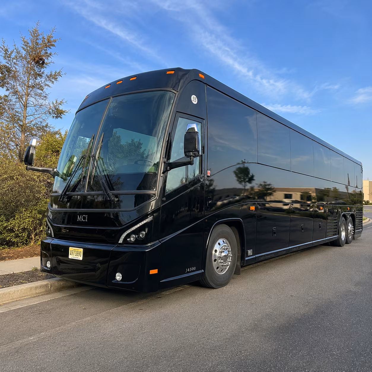 West Palm Beach Corporate Transportation party bus exterior