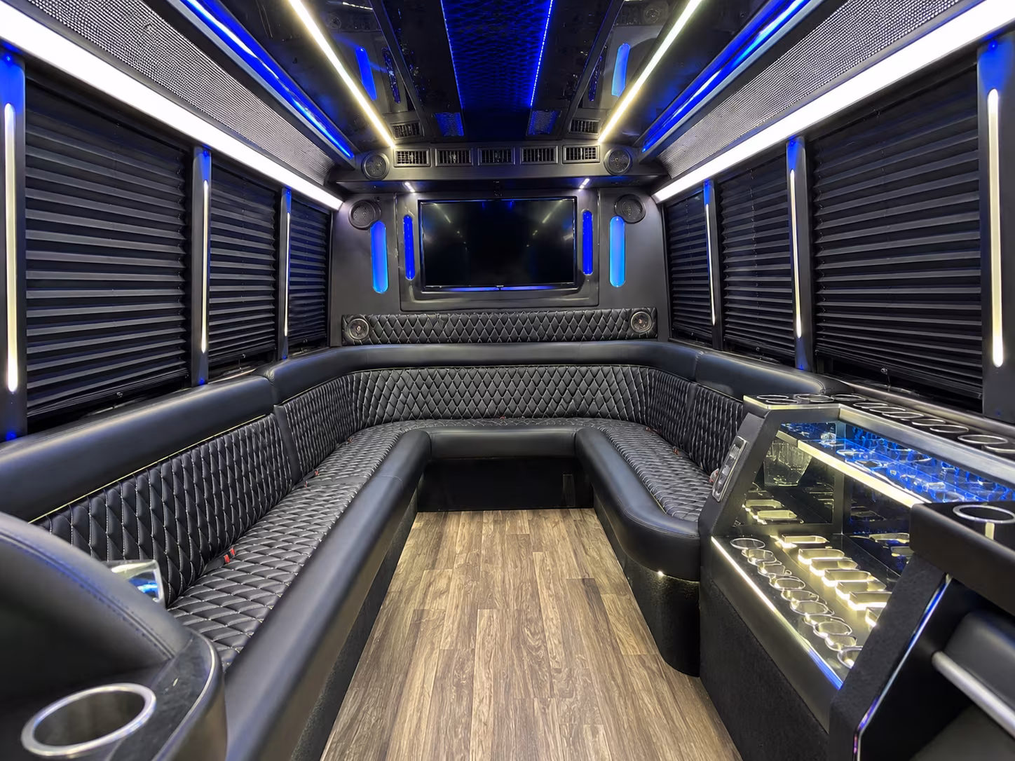 West Palm Beach Private Event Transportation party bus exterior