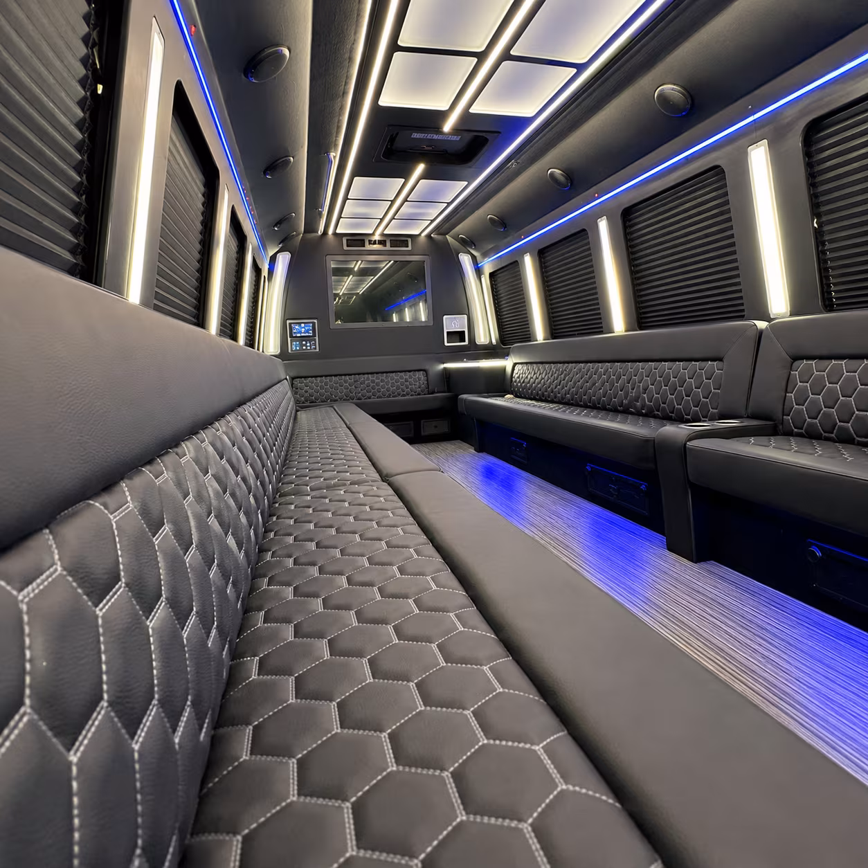 West Palm Beach Private Event Transportation party bus exterior