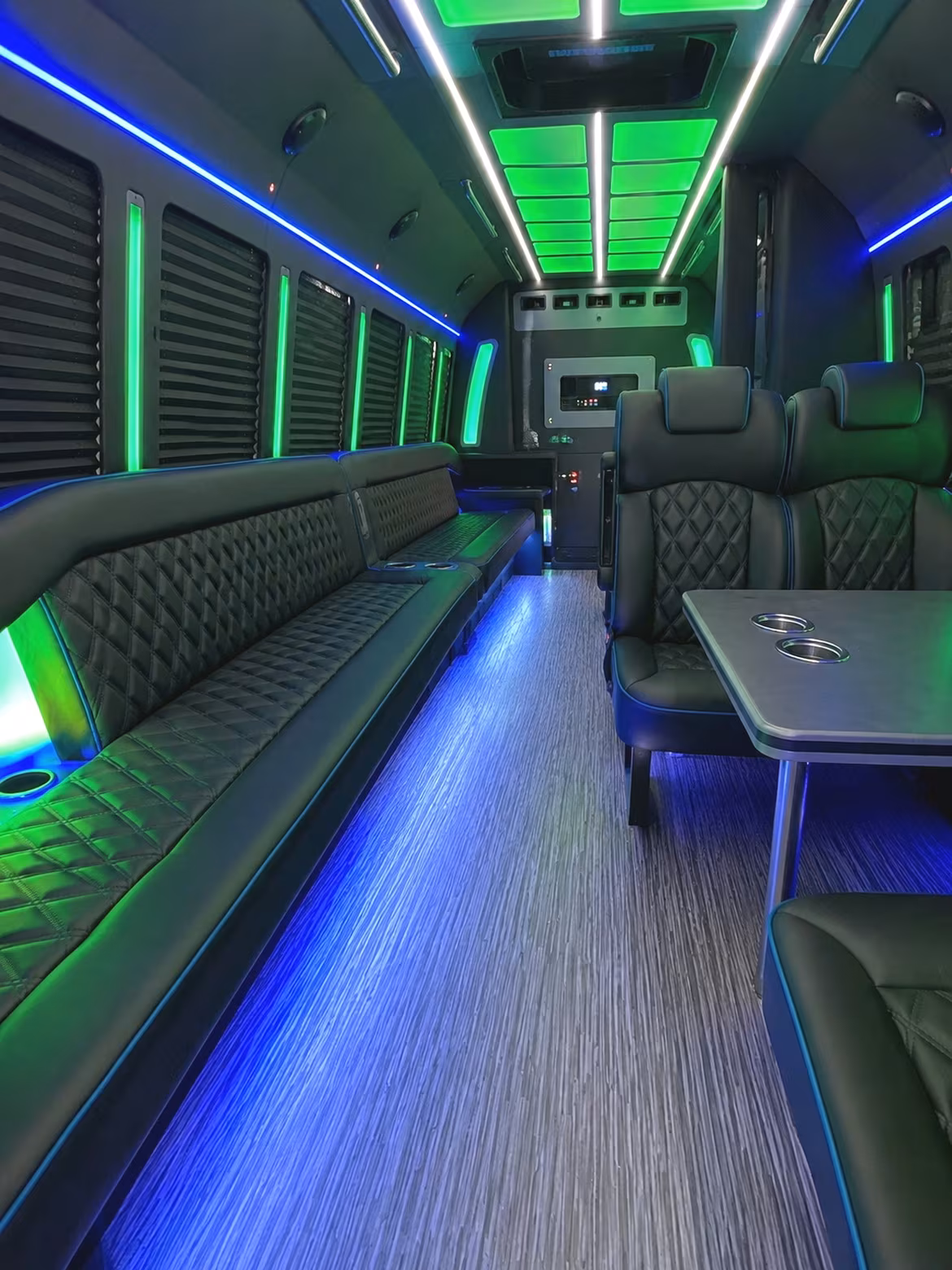 West Palm Beach Prom & Homecoming Transportation party bus interior