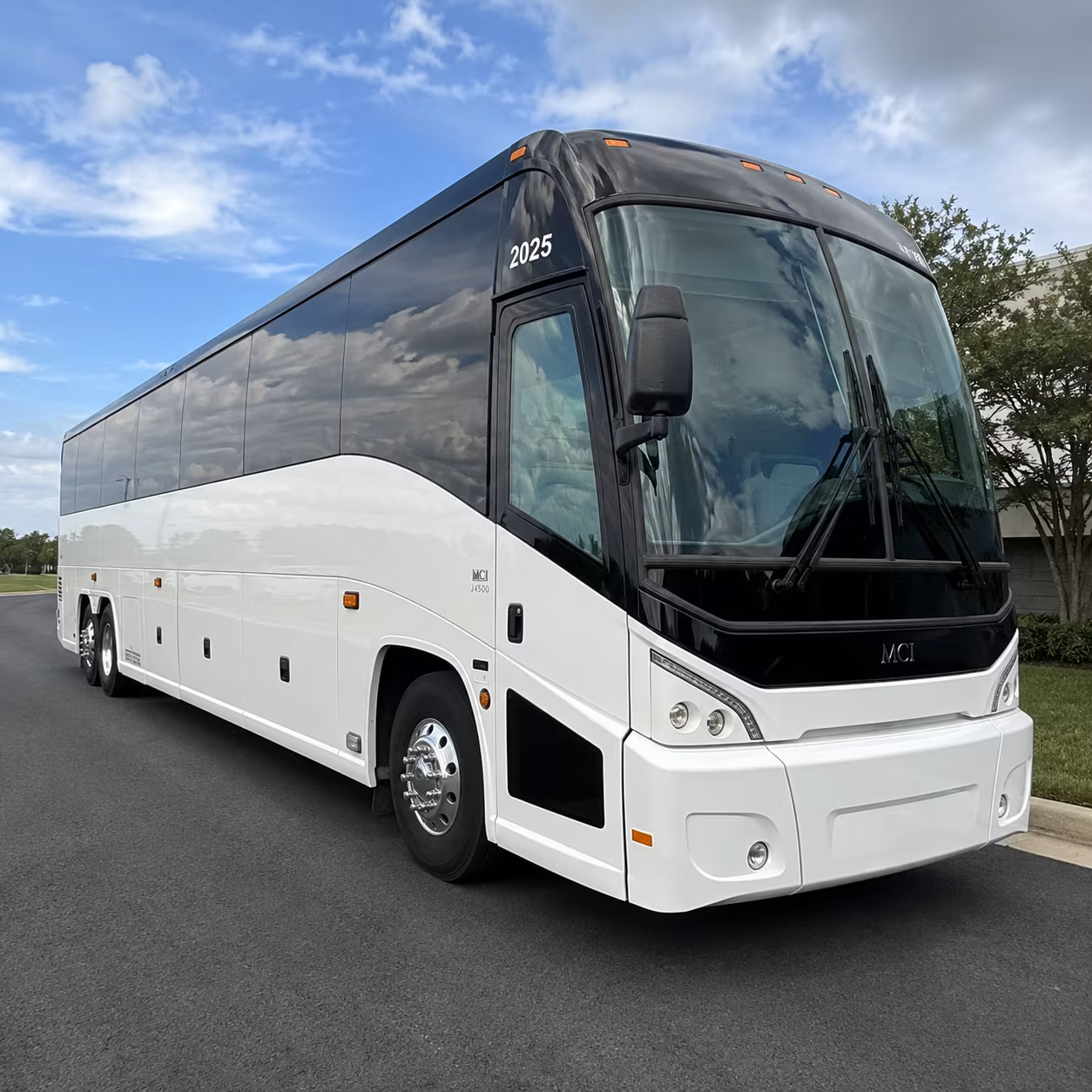 West Palm Beach School Event Transportation party bus exterior